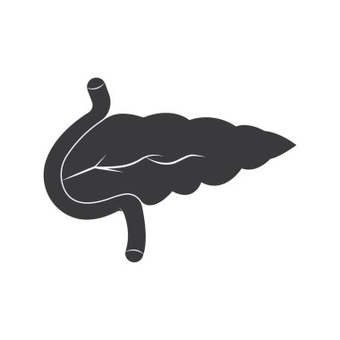 Pankreas simgesi düz tasarım