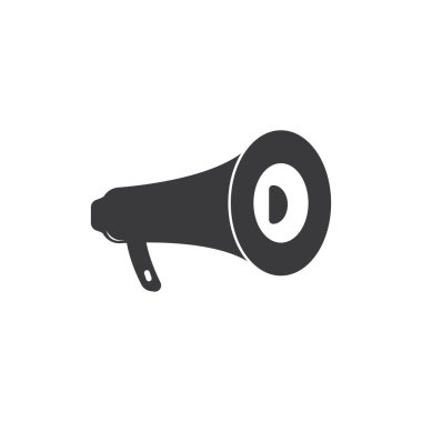 Hoparlör simgesi düz tasarım şablonu