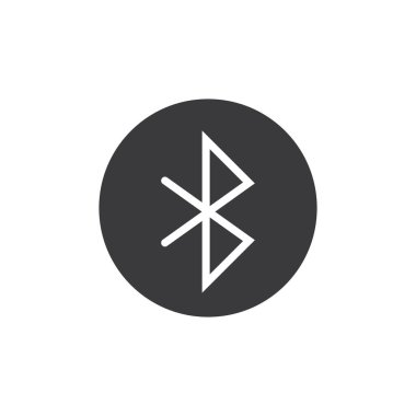 Bluetooth icon flat design vector clipart