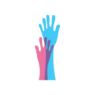 Hand care logo illustration template vector design