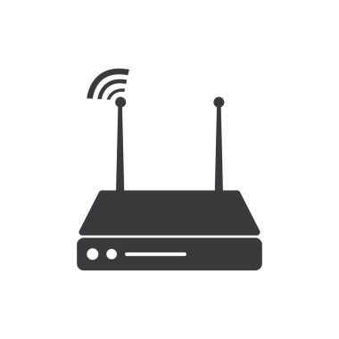 Kablosuz simge düz tasarım şablonu vektörü 