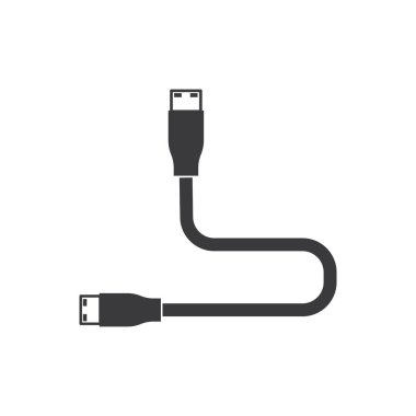 USB veri aktarımı simge vektör şablonu