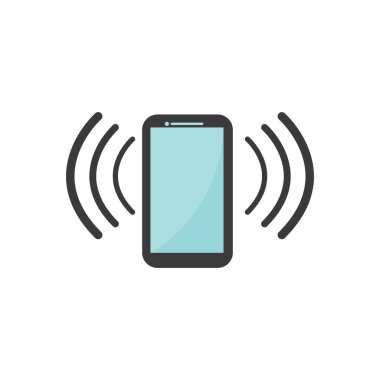 Telefon simgesi düz tasarım vektörü