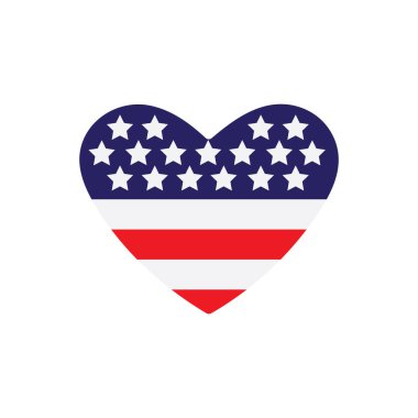 Amerikan bayrağı simgesi düz tasarım