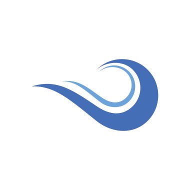 Su Dalgası illüstrasyon logo vektör tasarımı