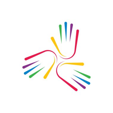 Hand care logo illustration template vector design