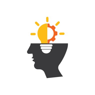 Fikir simgesi düz tasarım şablonu