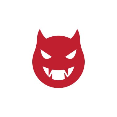 Şeytan simgesi düz tasarım