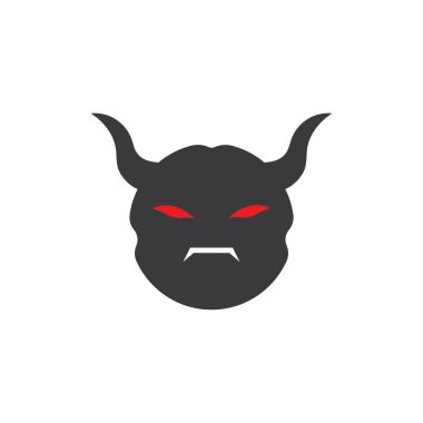 Şeytan simgesi düz tasarım