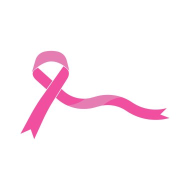Göğüs kanseri farkındalığı, kurdele logosu vektör şablonu