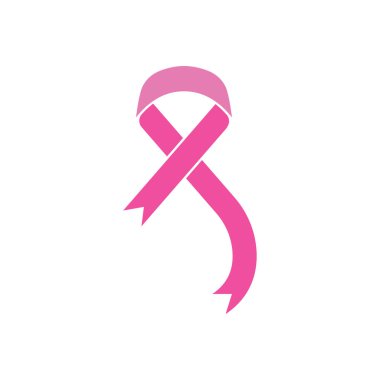 Göğüs kanseri farkındalığı, kurdele logosu vektör şablonu