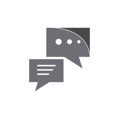 Konuşma balonu simgesi vektör düz tasarım şablonu