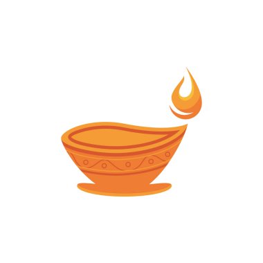 Diwali ya da deep avali elementleri düz tasarım vektörü