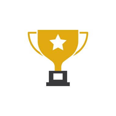 Kupa simgesi vektörü 10 düz dizayn eder