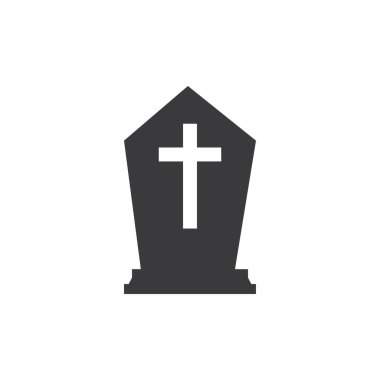 Gravstone simgesi vektör çizimi tasarımı