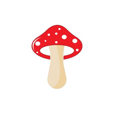 Mantar logosu vektör şablonu