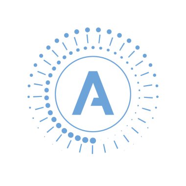 Daire teknolojisi logosu düz tasarım şablonu