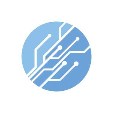 Devre teknolojisi illüstrasyon logo vektör şablonu