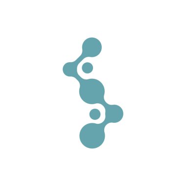 Molekül logo resimleme vektör şablonu