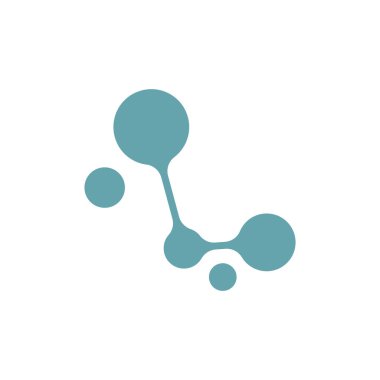 Molekül logo resimleme vektör şablonu