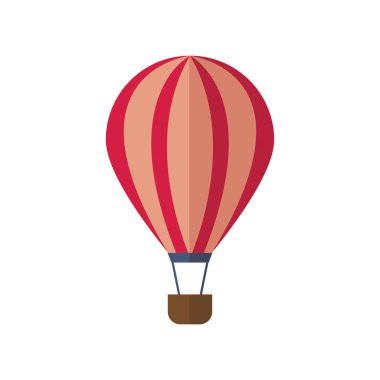 Hava balonu simgesi düz tasarımı