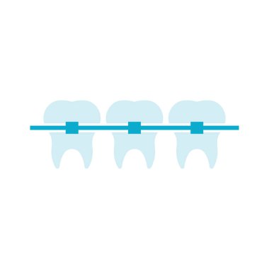 Diş bakımı logo simgesi düz tasarım