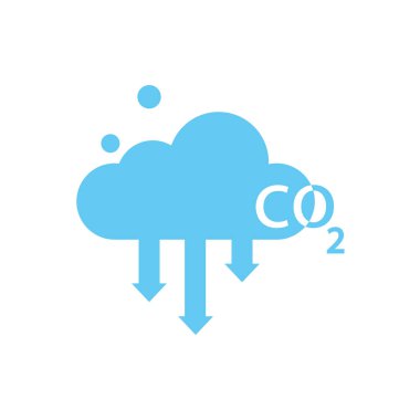 CO2 Karbondioksit logo simgesi tasarımı