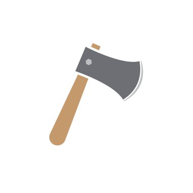 Axe simgesi İtfaiyeci simgesi düz tasarım şablonu