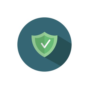 Veri güvenlik simgesi düz tasarım