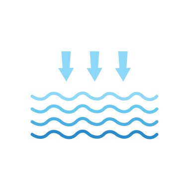 Su dalgası logo tasarım vektör şablonu