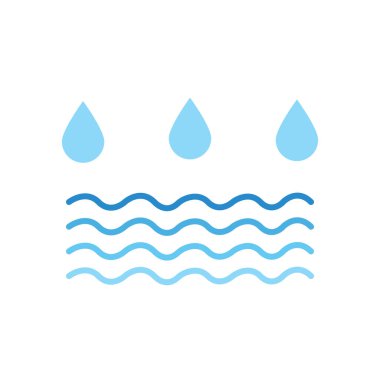 Su damlası illüstrasyon Logo şablon vektör tasarımı