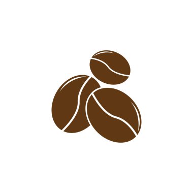 Kahve Fasulyesi logosu düz tasarım