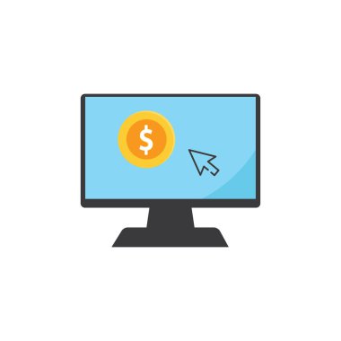 Para birimi logo simgesi vektör düz tasarımı