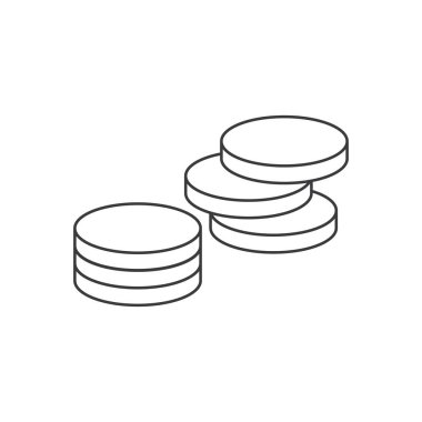 Para birimi logo simgesi vektör düz tasarımı