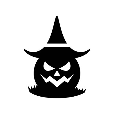 Cadılar Bayramı balkabağı simgesi düz tasarım