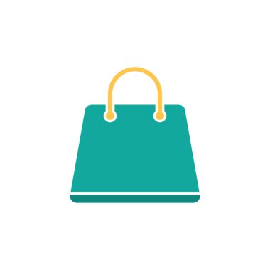 Shopping bag illustration logo vector flat design template