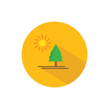 Çam ağacı logosu ilüstrasyon tasarımı