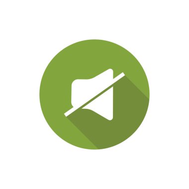 Hoparlör simgesi düz tasarım şablonu