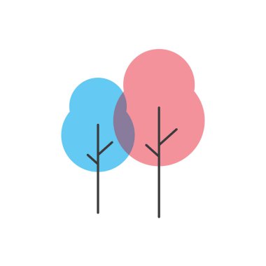 Pastel ağaçları yan yana duruyor. Doğa için uygun altyapılar, çevre konuları