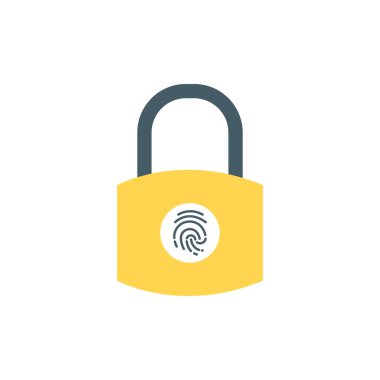 Parmak izi teknolojisi logo ikonu vektör şablonu