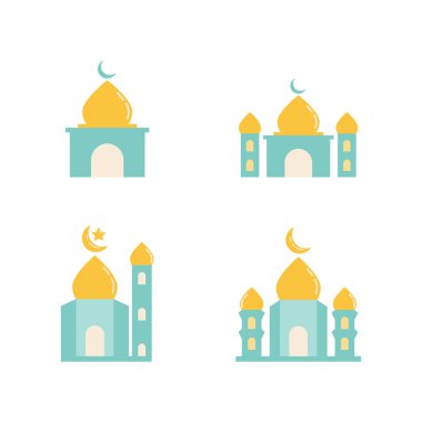 Cami İslami logo simgesi, Ramadhan Kareem ikonu tasarımı