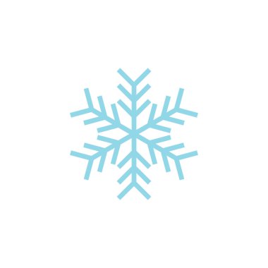 Kar Taneleri simgesi ve sembol ilüstrasyon vektörü düz tasarım şablonu
