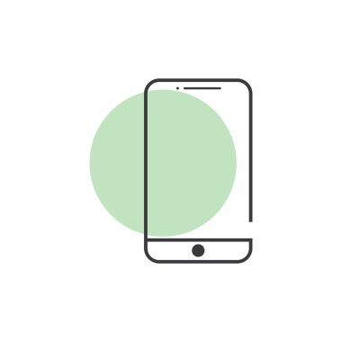 el telefonu simgesi vektör resmetme şablonu 