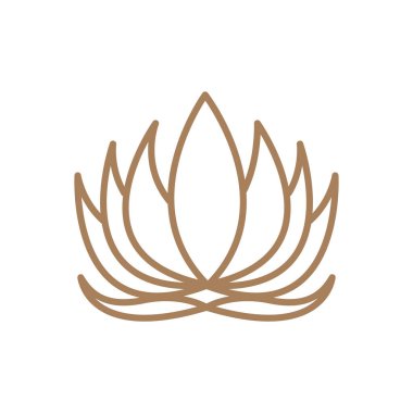 Güzel Lotus çiçekleri logo vektör tasarımı