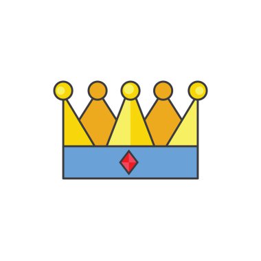 Crown illüstrasyon logo vektör tasarımı