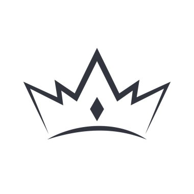 Crown illüstrasyon logo vektör tasarımı