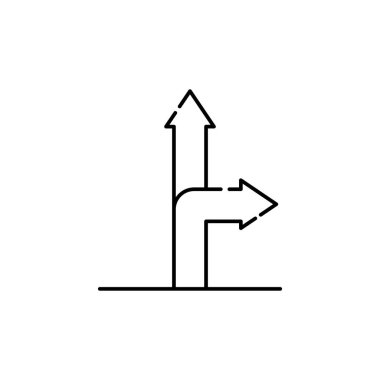 Yönlendirme simgesi düz tasarım