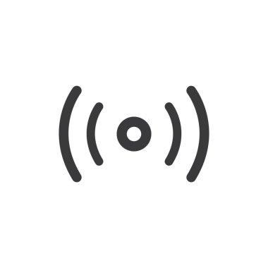 Kablosuz simge tasarımı vektör çizimi