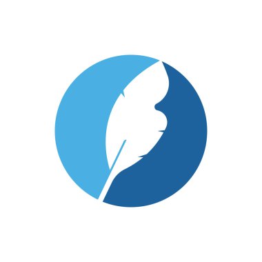 Feather illüstrasyon vektör şablonu tasarımı