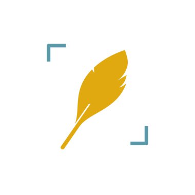 Feather illüstrasyon vektör şablonu tasarımı